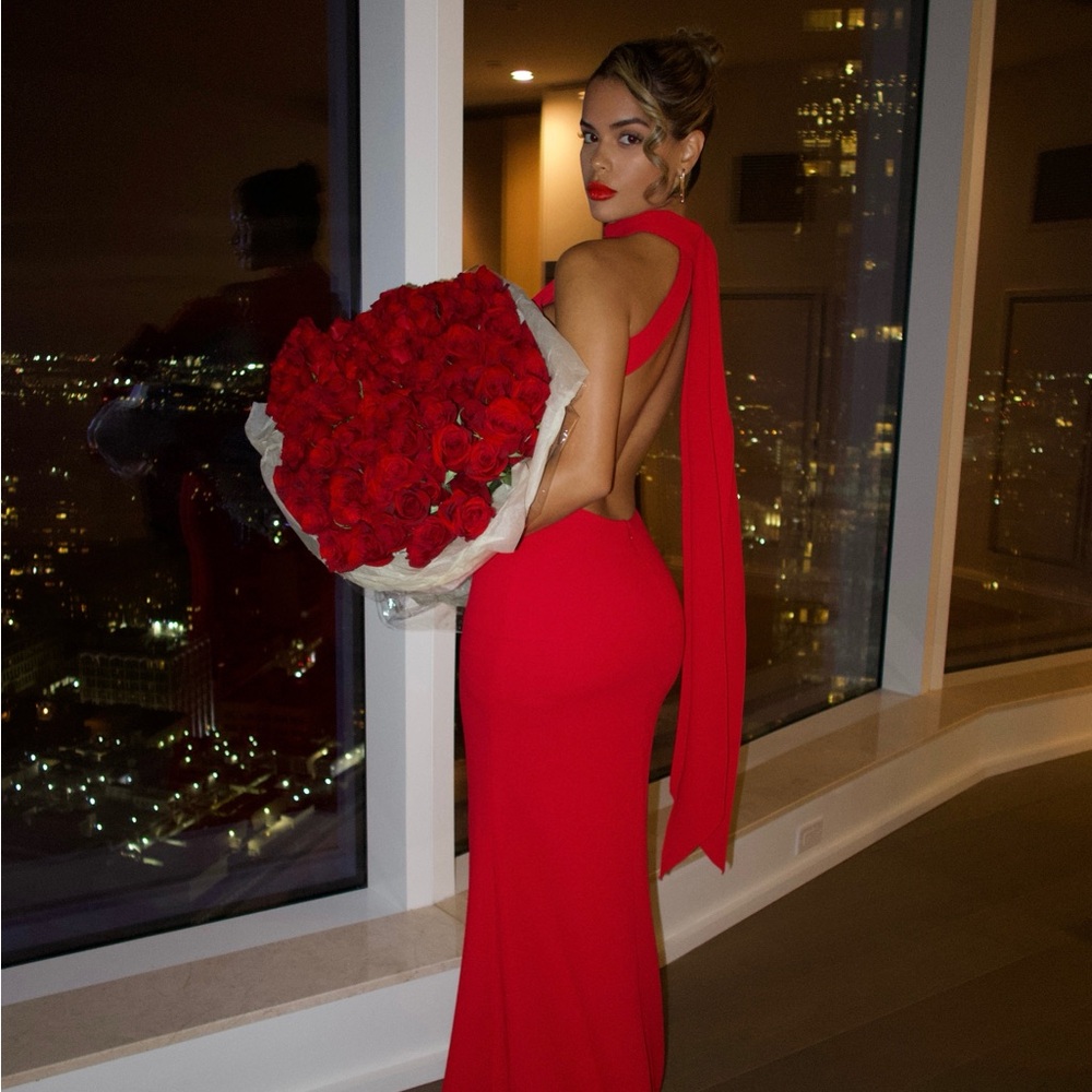 Red dress got it from saks